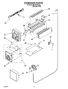 12 - Icemaker Parts parts for Whirlpool Refrigerator GD5YHAXNL02 from AppliancePartsPros.com