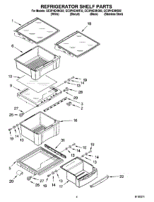 03 - Refrigerator Shelf Parts parts for Whirlpool Refrigerator GC3PHEXNQ02 from AppliancePartsPros.com
