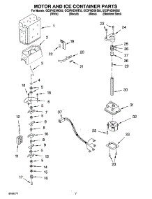 05 - Motor And Ice Container Parts parts for Whirlpool Refrigerator GC3PHEXNB02 from AppliancePartsPros.com