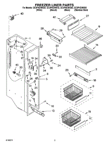 04 - Freezer Liner Parts parts for Whirlpool Refrigerator GC3PHEXNS02 from AppliancePartsPros.com