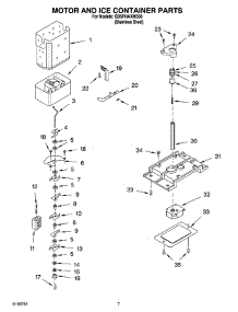 05 - Motor And Ice Container Parts parts for Whirlpool Refrigerator GD5PHAXMS00 from AppliancePartsPros.com