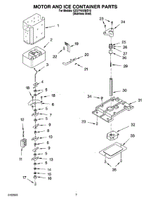 05 - Motor And Ice Container Parts parts for Whirlpool Refrigerator GD5PHAXMS10 from AppliancePartsPros.com
