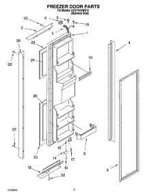 07 - Freezer Door Parts parts for Whirlpool Refrigerator GD5PHAXMS10 from AppliancePartsPros.com