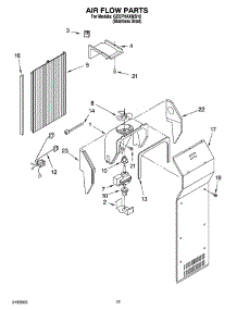 09 - Air Flow Parts parts for Whirlpool Refrigerator GD5PHAXMS10 from AppliancePartsPros.com