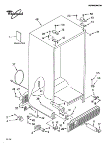 Cabinet parts for Whirlpool Refrigerator ED5LHGXNT00 from AppliancePartsPros.com