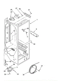 Refrigerator Liner parts for Whirlpool Refrigerator ED5LHGXNT00 from AppliancePartsPros.com