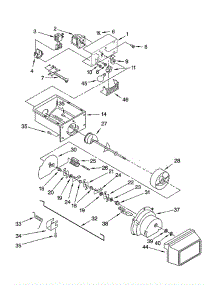 Motor And Ice Container parts for Whirlpool Refrigerator ED5LHGXNT00 from AppliancePartsPros.com