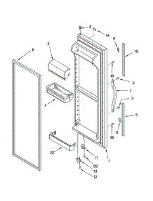 Refrigerator Door parts for Whirlpool Refrigerator ED5LHGXNT00 from AppliancePartsPros.com