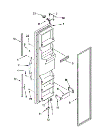 Freezer Door parts for Whirlpool Refrigerator ED5LHGXNT00 from AppliancePartsPros.com