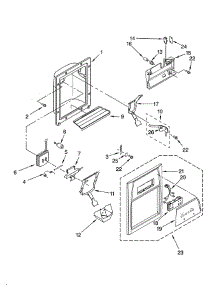 Dispenser Front parts for Whirlpool Refrigerator ED5LHGXNT00 from AppliancePartsPros.com