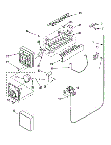 Icemaker parts for Whirlpool Refrigerator ED5LHGXNT00 from AppliancePartsPros.com