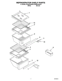 03 - Refrigerator Shelf Parts parts for Whirlpool Refrigerator ED2NHGXMT00 from AppliancePartsPros.com