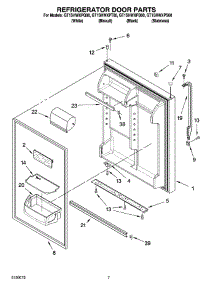 04 - Refrigerator Door Parts parts for Whirlpool Refrigerator GT1SHWXPB00 from AppliancePartsPros.com