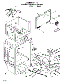 02 - Liner Parts parts for Whirlpool Refrigerator ET2AHTXMT02 from AppliancePartsPros.com