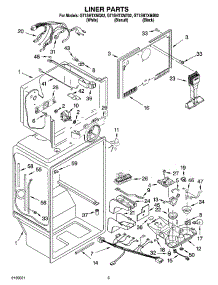 02 - Liner Parts parts for Whirlpool Refrigerator GT1SHTXMT02 from AppliancePartsPros.com
