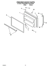 07 - Freezer Door Parts parts for Whirlpool Refrigerator ET2AHTXMT02 from AppliancePartsPros.com