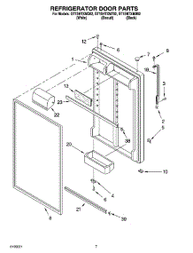 04 - Refrigerator Door Parts parts for Whirlpool Refrigerator GT1SHTXMT02 from AppliancePartsPros.com