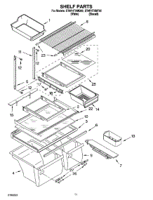 06 - Shelf Parts parts for Whirlpool Refrigerator ET9FHTXMT02 from AppliancePartsPros.com