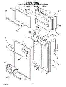 02 - Door Parts parts for Whirlpool Refrigerator ET1FHTXMB02 from AppliancePartsPros.com