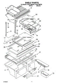 06 - Shelf Parts parts for Whirlpool Refrigerator ET9AHTXMQ02 from AppliancePartsPros.com