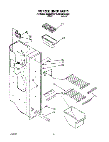 05 - Freezer Liner parts for Whirlpool Refrigerator ED22DKXAW00 from AppliancePartsPros.com