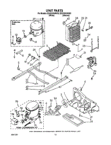 09 - Unit parts for Whirlpool Refrigerator ED22DKXAW00 from AppliancePartsPros.com