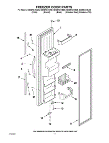 07 - Freezer Door Parts parts for Whirlpool Refrigerator GD2SHAXNQ00 from AppliancePartsPros.com