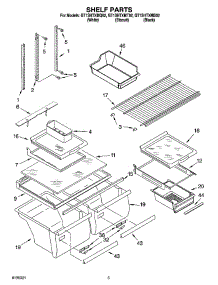 03 - Shelf Parts parts for Whirlpool Refrigerator GT1SHTXMB02 from AppliancePartsPros.com