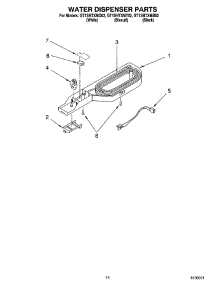 08 - Water Dispenser Parts, Optional Parts parts for Whirlpool Refrigerator GT1SHTXMB02 from AppliancePartsPros.com