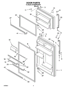 02 - Door Parts parts for Whirlpool Refrigerator 8ET8WPKXKT03 from AppliancePartsPros.com