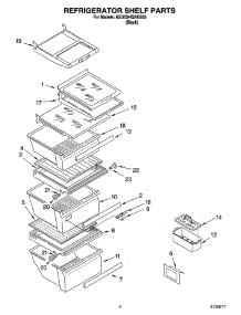03 - Refrigerator Shelf Parts parts for Whirlpool Refrigerator 6GD5SHQXKB02 from AppliancePartsPros.com