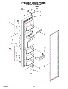 07 - Freezer Door Parts parts for Whirlpool Refrigerator 6GD5SHQXKB02 from AppliancePartsPros.com