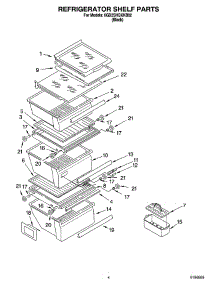 03 - Refrigerator Shelf Parts parts for Whirlpool Refrigerator 6GD2SHQXKB02 from AppliancePartsPros.com