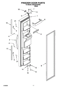 08 - Freezer Door Parts parts for Whirlpool Refrigerator 6GD2SHQXKB02 from AppliancePartsPros.com