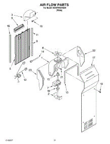 07 - Air Flow parts for Whirlpool Refrigerator 6ED2FHKXKQ01 from AppliancePartsPros.com