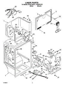 02 - Liner Parts parts for Whirlpool Refrigerator ET2AHTXLQ01 from AppliancePartsPros.com