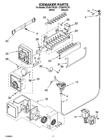 06 - Icemaker Parts parts for Whirlpool Refrigerator ET2AHTXLQ01 from AppliancePartsPros.com