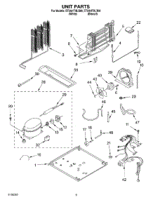 05 - Unit parts for Whirlpool Refrigerator ET2AHTXLT00 from AppliancePartsPros.com