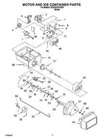 05 - Motor And Ice Container Parts parts for Whirlpool Refrigerator 6GD5SHQXKB01 from AppliancePartsPros.com