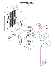 10 - Air Flow Parts parts for Whirlpool Refrigerator 6GD5SHQXKB01 from AppliancePartsPros.com
