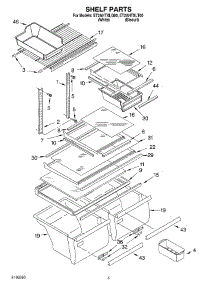 03 - Shelf parts for Whirlpool Refrigerator ET2AHTXLQ00 from AppliancePartsPros.com