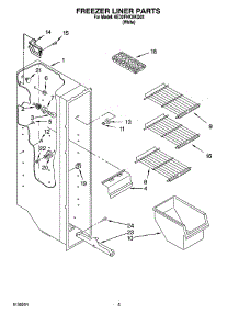 04 - Freezer Liner Parts parts for Whirlpool Refrigerator 6ED2FHKXKQ03 from AppliancePartsPros.com