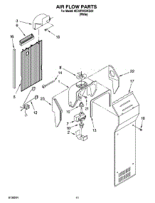 07 - Air Flow Parts parts for Whirlpool Refrigerator 6ED2FHKXKQ03 from AppliancePartsPros.com