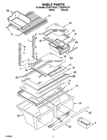 03 - Shelf Parts parts for Whirlpool Refrigerator ET2AHTXLT01 from AppliancePartsPros.com