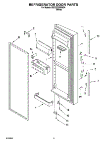 07 - Refrigerator Door Parts parts for Whirlpool Refrigerator 6GD22DCXHW04 from AppliancePartsPros.com