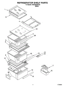 03 - Refrigerator Shelf Parts parts for Whirlpool Refrigerator 5VGS3SHGKQ02 from AppliancePartsPros.com