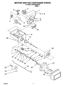 05 - Motor And Ice Container Parts parts for Whirlpool Refrigerator 5VGS3SHGKQ02 from AppliancePartsPros.com