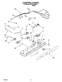 12 - Control Parts, Parts Not Illustrated parts for Whirlpool Refrigerator 6GD22DCXHW04 from AppliancePartsPros.com