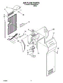 10 - Air Flow Parts parts for Whirlpool Refrigerator 5VGS3SHGKQ02 from AppliancePartsPros.com