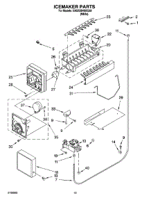 12 - Icemaker Parts, Optional Parts parts for Whirlpool Refrigerator 5VGS3SHGKQ02 from AppliancePartsPros.com
